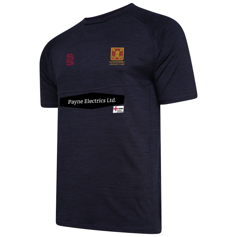 GLASTONBURY CC Dual Gym T-shirt : Navy Melange